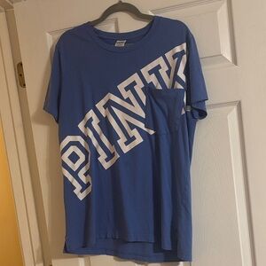 PINK Victoria's Secret Blue Short Sleeve Tee